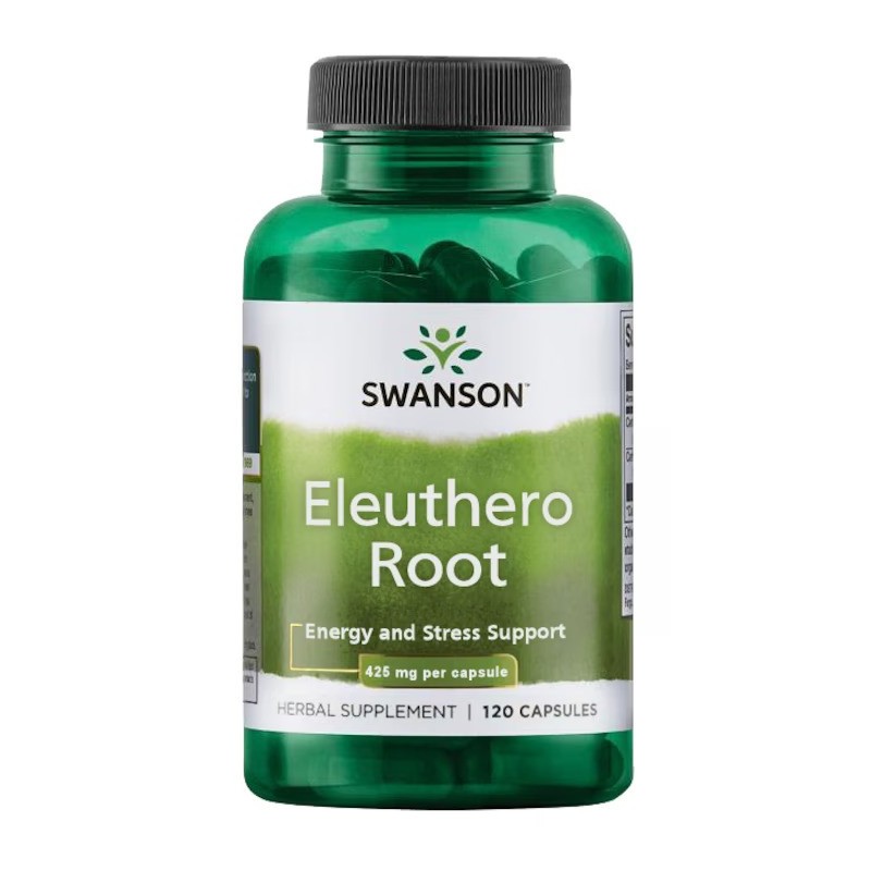 Swanson Eleuthero 425 mg – 120 Capsule – Energie, Stres si Rezistenta Naturala Ginsengul siberian ajuta la combaterea efectelor 