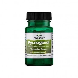 Pycnogenol 100mg 30 Capsule Swanson BENEFICII PYCNOGENOL: un puternic antioxidant, sprijina echilibrul colesterolului sanatos, a