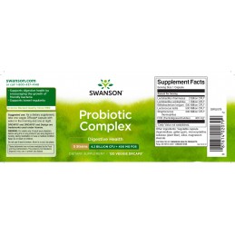 Probiotic Complex 4.2 Billion CFU 120 Capsule Swanson Ajutați la promovarea unui mediu sănătos în tractul GI cu complexul probio