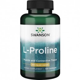 Swanson L-Proline 500 mg – 100 Capsule – Colagen si Articulatii L-prolina este un aminoacid cu un rol important ca fundament in 