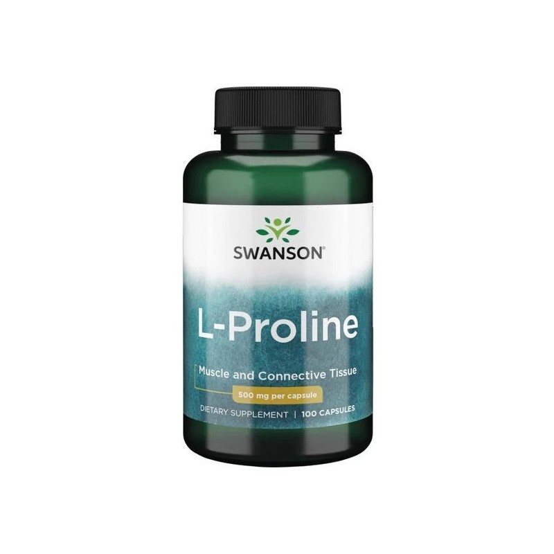 Swanson L-Proline 500 mg – 100 Capsule – Colagen si Articulatii L-prolina este un aminoacid cu un rol important ca fundament in 