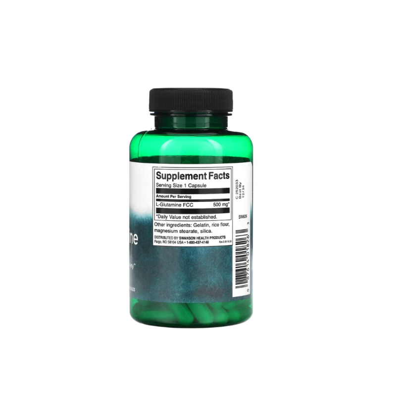 L-Glutamine 500mg 100 Capsule Swanson - 1 | YEO