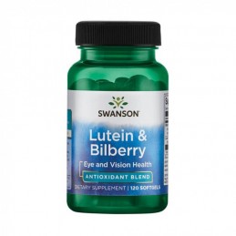 Lutein & Bilberry 120 Capsule Swanson Protejeaza retina si cristalinul, creste acuitatea vizuala pe timp de noapte si capacitate