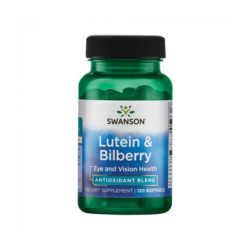 Lutein & Bilberry 120 Capsule Swanson Protejeaza retina si cristalinul, creste acuitatea vizuala pe timp de noapte si capacitate