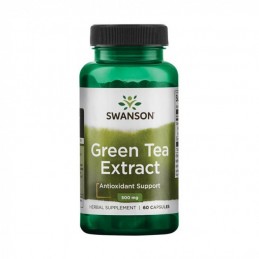 Green Tea Extract (Ceai verde) 500mg 60 Capsule Swanson Ceaiul verde: Promovează o sănătate bună, ajută la creșterea energiei, a