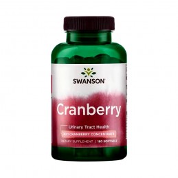 Swanson Cranberry Merisor Concentrat, 180 capsule – Suport Sanatate Urinara Merisoarele sunt utilizate in medicina traditionala 