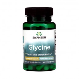 Glycine 500mg 60 Capsule Swanson Glicina (aminoacetic, acid aminoetanoic, glicocol) este cel mai simplu aminoacid utilizat de or