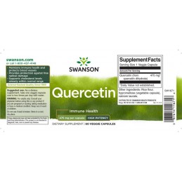 Quercetin High Potency 475mg 60 Capsule Swanson Beneficii Quercetin: ajută la susținerea sistemului imunitar, poate reduce simpt