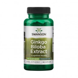 Ginkgo Biloba Extract 60mg 120 Capsule Swanson Beneficii Ginkgo Biloba: poate sustine sistemele circulator si cardiovascular, ar