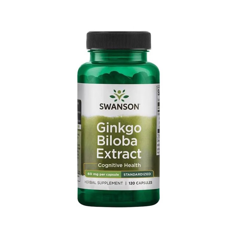 Ginkgo Biloba Extract 60mg 120 Capsule Swanson Beneficii Ginkgo Biloba: poate sustine sistemele circulator si cardiovascular, ar