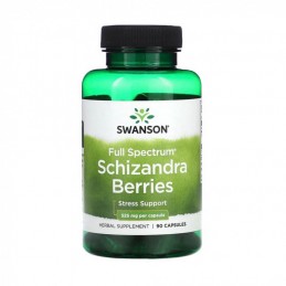 Swanson Schizandra Berries Full Spectrum 525 mg, 90 capsule – Suport Ficat si Detox Natural ✅ Beneficii Swanson Schizandra 525 m