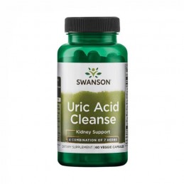 Swanson Uric Acid Cleanse 60 Capsule – Formula pentru Echilibru Acid Uric Formula complexa pe baza de extracte din plante, vitam