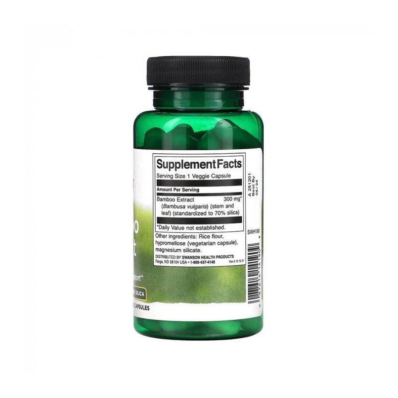 Bamboo Extract (Siliciu) 60 Capsule Swanson - 1 | YEO