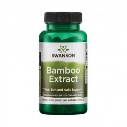 Bamboo Extract (Siliciu) 60 Capsule Swanson Datorita continutului bogat de siliciu si alte minerale, extractul de bambus este fo