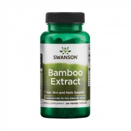 Swanson Bamboo Extract Siliciu, 60 capsule – Par, Piele si Unghii Datorita continutului bogat de siliciu si alte minerale, extra