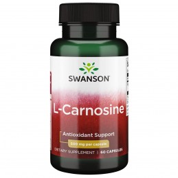 Swanson L-Carnosine 500 mg – 60 Capsule – Anti-Aging si Protectie Celulara Carnosina are un rol extrem de important în creșterea