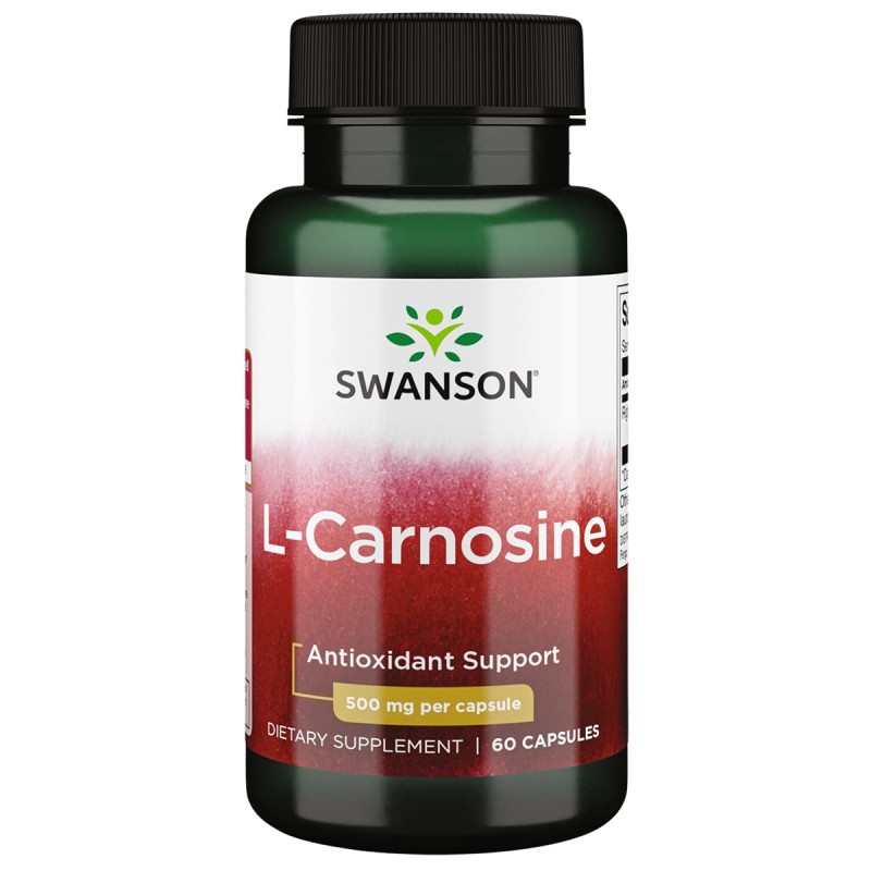 Swanson L-Carnosine 500 mg – 60 Capsule – Anti-Aging si Protectie Celulara Carnosina are un rol extrem de important în creșterea