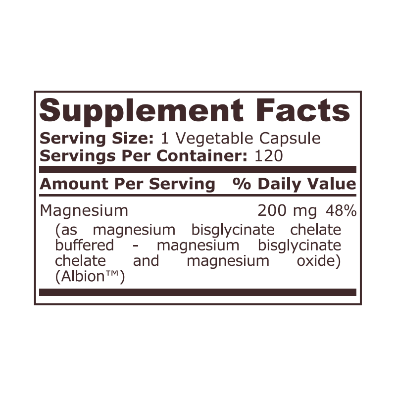 Bisglicinat de Magneziu 120 Capsule vegan, Pure Nutrition USA - 2 | YEO