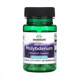 Albion Molybdenum Chelated (Molibden) 400mcg 60 Capsule Swanson Molibdenul este un element esential, un co-factor pentru mai mul