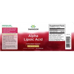 Alpha Lipoic Acid 300 mg 60 Capsule Swanson Acid Alfa Lipoic beneficii: Are proprietati antioxidante puternice, minimizeaza efec