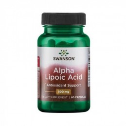 Swanson Alpha Lipoic Acid 300 mg, 60 capsule – Antioxidant Puternic si Suport Metabolic Acid Alfa Lipoic beneficii: Are propriet