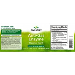 Anti-Gas Enzymes 90 Capsule Swanson Swanson's Anti-Gas Enzyme este un supliment alimentar inovator conceput pentru a susține pro