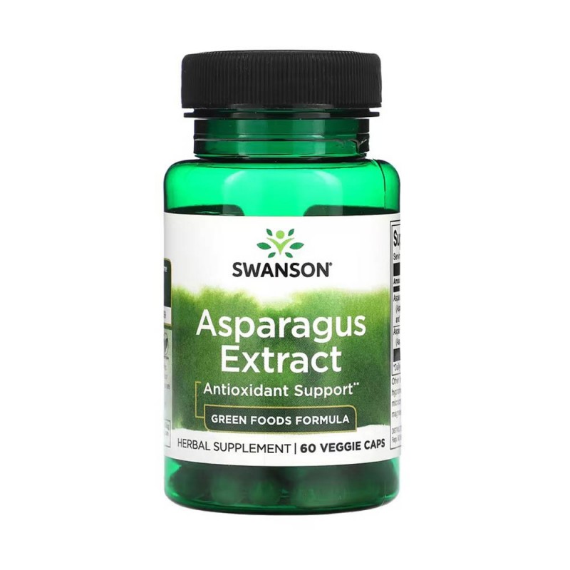 Swanson Extract de Sparanghel – 60 Capsule – Drenaj Renal si Eliminare Retentie Apa Formula exclusivă Asparagus Extract contribu