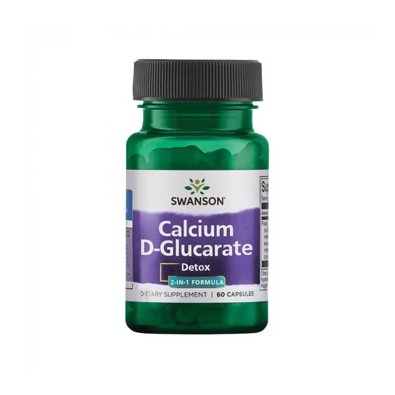 Calcium D-Glucarate 250 mg 60 Capsule Swanson Eliminarea estrogenului - Calciul-D-Glucarat permite organismului să elimine hoorr