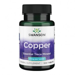 Swanson Copper Chelat 2mg 300 Tablete – Cupru pentru Imunitate Beneficii Cupru: mentinerea tesutului conjunctiv normal, un metab