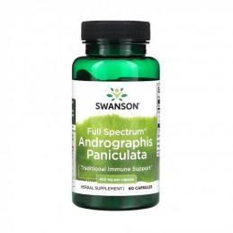 Swanson Full Spectrum Andrographis Paniculata 400 mg 60 Capsule – Suport Imunitate si Protectie Naturala Din studiile efectuate 