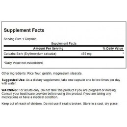 Swanson Catuaba 465 mg – 60 Capsule – Afrodisiac Natural si Libido Intens Catuaba Bark beneficii: puternic energizant sexual sud