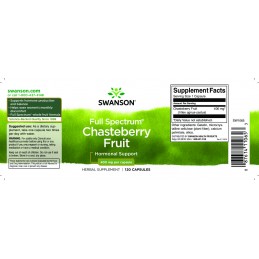 Chasteberry Fruit - Vitex 400 mg 120 Capsule Swanson Fructul Chasteberry a fost folosit de mii de ani pentru a aborda diverse pr