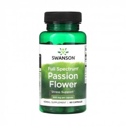 Passion Flower - Floarea Pasiunii 500mg 60 Capsule Swanson Beneficii Passiflora: somn lnistit, sustine odihna, anti-stres. Acest