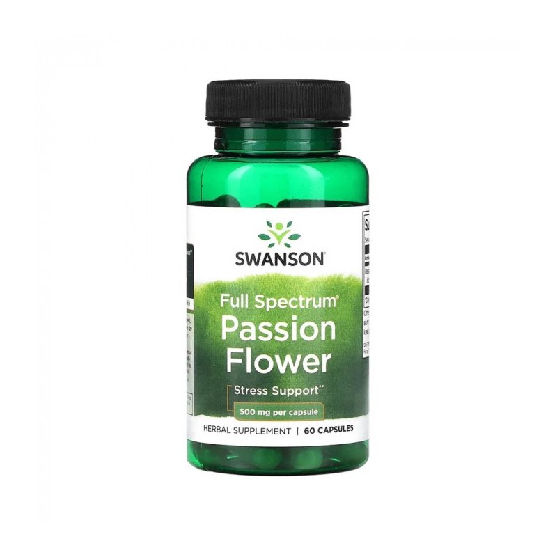 Passion Flower - Floarea Pasiunii 500mg 60 Capsule Swanson Beneficii Passiflora: somn lnistit, sustine odihna, anti-stres. Acest