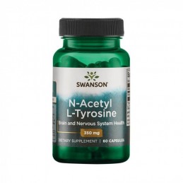 Swanson N-Acetyl L-Tyrosine 350 mg, 60 capsule – Suport Focus si Energie Mentala Toata lumea are nevoie de Tirozina, in functie 