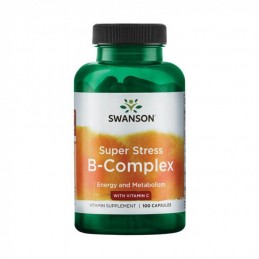 Super Stress B-Complex with Vitamin C 100 Capsule Swanson 
În perioadele de stres este recomandat să se ia doza mărită de vitami