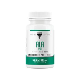 ALA (Acid alfa-lipoic) 250mg 60 Capsule, Trec Nutrition Acid Alfa Lipoic beneficii: Are proprietati antioxidante puternice, mini