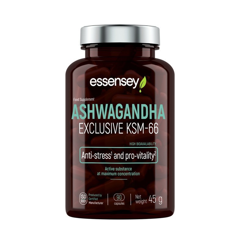 Ashwagandha Exclusive KSM-66 90 Capsule, Essensey Beneficii Ashwagandha KSM-66: imbunatateste functia insuficienta a tiroidei, a