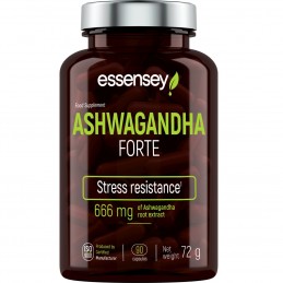 Essensey Ashwagandha 600 mg 90 cps - Adaptogen pentru Stres Ashwagandha Beneficii: imbunatateste functia insuficienta a tiroidei