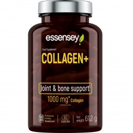 Essensey Colagen 500 mg 90 cps - Suport Articulatii si Piele COLAGEN + este un supliment alimentar care conține colagen hidroliz