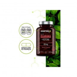 Guarana + Cofeina 90 Capsule, Essensey Suplimentul alimentar GUARANA + CAFEINĂ este o combinație perfectă de ingrediente active.