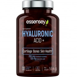 Essensey Acid Hialuronic 150 mg 90 capsule - Hidratare si Elasticitate ESSENSEY HYALURONIC ACID+ este un supliment alimentar cup