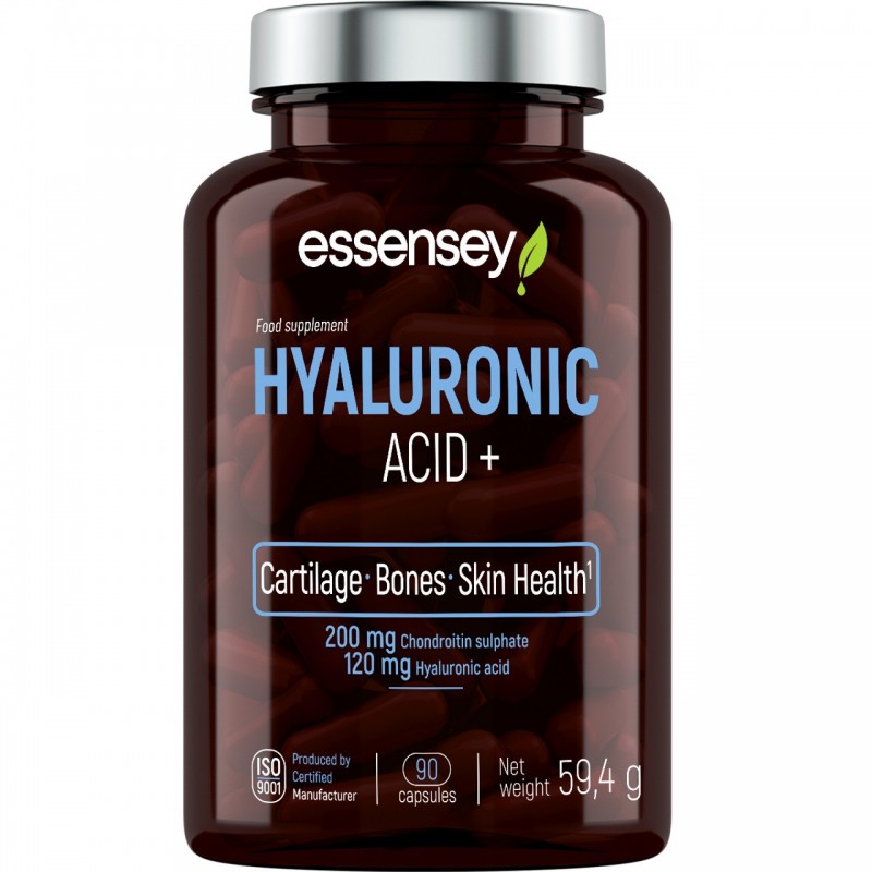 Essensey Acid Hialuronic 150 mg 90 capsule - Hidratare si Elasticitate ESSENSEY HYALURONIC ACID+ este un supliment alimentar cup