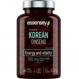 Korean Ginseng 90 Capsule, Essensey Ginseng coreean este un supliment alimentar care conține un extract din rădăcina de ginseng 