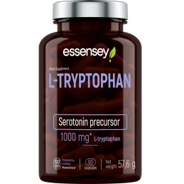 Essensey L-Tryptophan 500 mg 90 tablete - Suport Relaxare si Somn Suplimentul alimentar L-triptofan conține aminoacidul exogen L