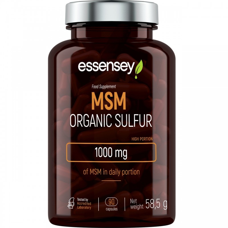 Essensey MSM Organic Sulfur 1000 mg 90 capsule - Articulatii Active Merită să știm că MSM este al treilea element din punct de v
