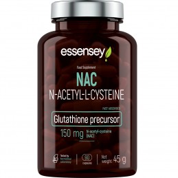 NAC N-Acetyl-L-Cysteine 90 Capsule, Essensey Suplimentul alimentar ESSENSEY NAC conține N-acetilcisteină, care este un precursor