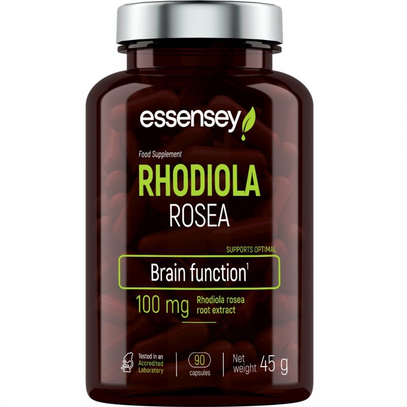 Rhodiola Rosea 90 Capsule, Essensey Suplimentul alimentar Esensey Rhodiola Rosea conține extract de rădăcină de Rhodiola rosea, 