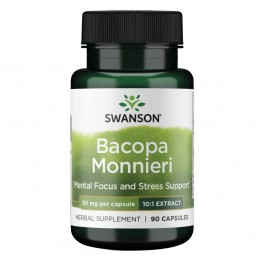 Bacopa Monnieri 10:1 Extract 50mg 90 Capsule Swanson Beneficii Bacopa Monnieri: contine antioxidanti puternici, poate reduce inf