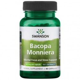 Bacopa Monnieri 10:1 Extract 50mg 90 Capsule Swanson Beneficii Bacopa Monnieri: contine antioxidanti puternici, poate reduce inf